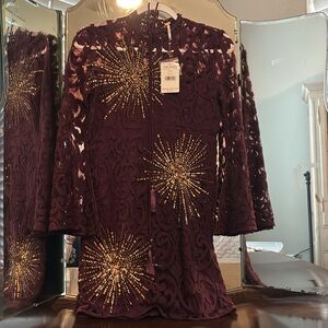 Anthropologie| NWT  Free People XS Plum Dress